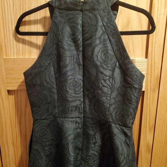 Calvin Klein Floral Jacquard Halter Dress - Picture 7 of 13